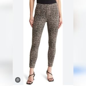 SPANX Leopard Print High Waisted Leggings Jeans High Rise Size Medium